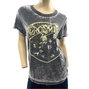 Recycled Karma- Burnout Thin Gray Aerosmith Graphic Tee- M